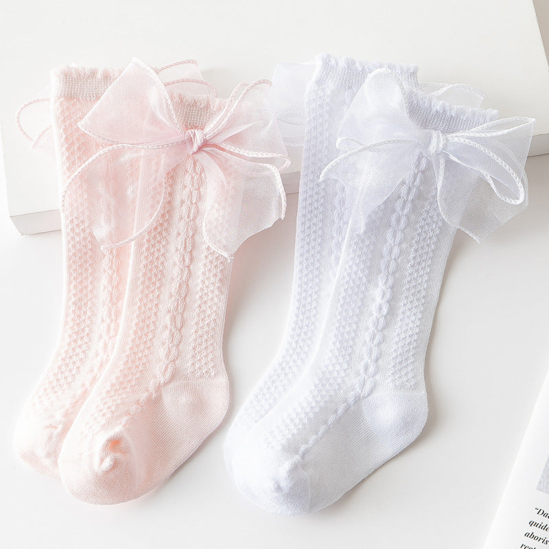 Baby Girls Lace Bowknot Princess Socks Knee High Socks Toddlers Children s Socks