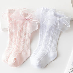 Baby Girls Lace Bowknot Princess Socks Knee High Socks Toddlers Children s Socks