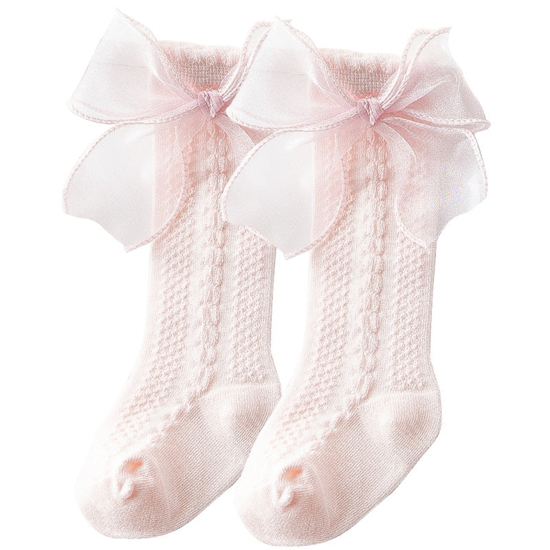 Baby Girls Lace Bowknot Princess Socks Knee High Socks Toddlers Children s Socks