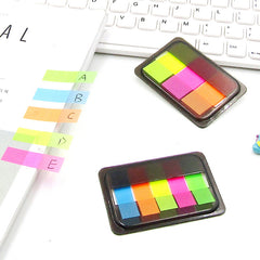 Extractable Sticky Notes, 5 Strip Label Stickers, Fluorescent Index Stickers