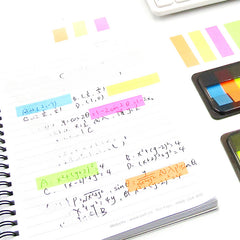 Extractable Sticky Notes, 5 Strip Label Stickers, Fluorescent Index Stickers