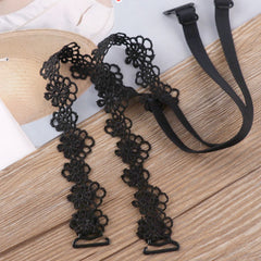 Floral Lace Shoulder Straps Invisible Adjustable Underwear Straps