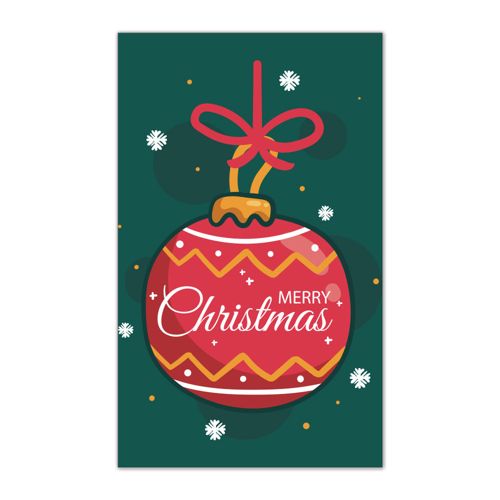 50pcs Mini Thank You Xmas Card Cartoon Greeting Card Christmas Packaging