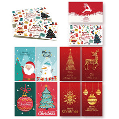 50pcs Mini Thank You Xmas Card Cartoon Greeting Card Christmas Packaging