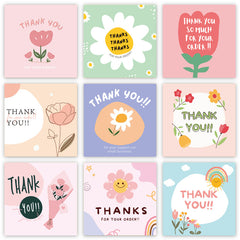 50pcs Square Thank You Card Copperplate Paper Business Card Gift Packaging