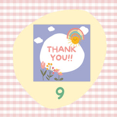 50pcs Square Thank You Card Copperplate Paper Business Card Gift Packaging