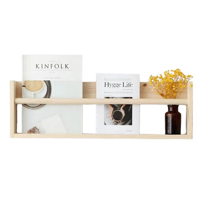 Wall Storage Shelf for Kids Room - Wooden Bookcase