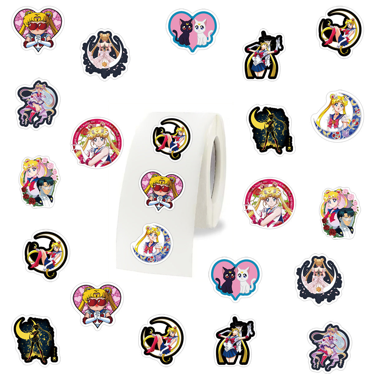 500pcs Anime Manga Stickers Roll for Scrapbook Cards Envelop