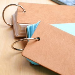 2pcs 50 Sheets Portable Binder Notes Flash Cards Memo Pads Blank DIY