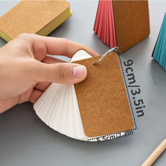 2pcs 50 Sheets Portable Binder Notes Flash Cards Memo Pads Blank DIY