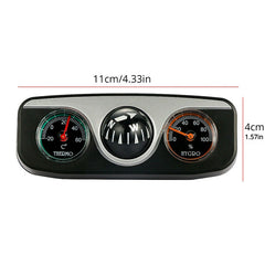 Car Compass Thermometer Hygrometer Ornament Guide Ball 3 in 1 Accessories