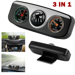 Car Compass Thermometer Hygrometer Ornament Guide Ball 3 in 1 Accessories