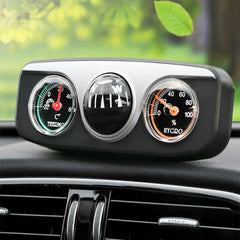 Car Compass Thermometer Hygrometer Ornament Guide Ball 3 in 1 Accessories