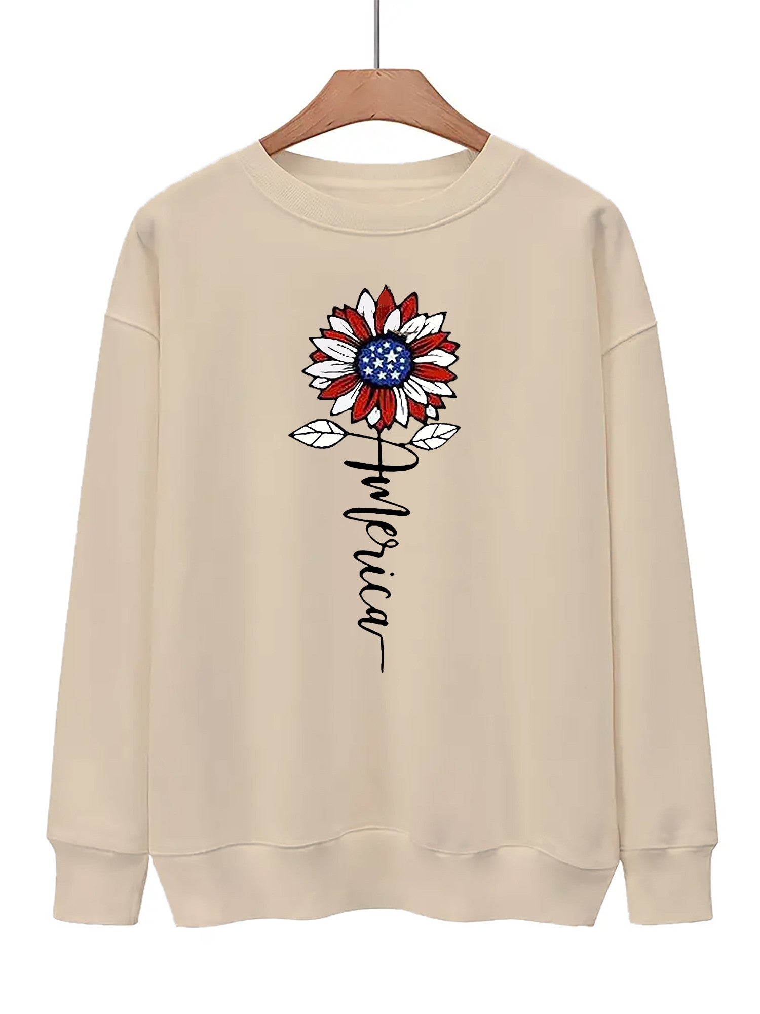 Sunflower Print Sweatshirt for Women Fall & Winter