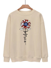 Sunflower Print Sweatshirt for Women Fall & Winter