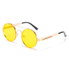 Steampunk Vintage Round Sunglasses Spring Leg