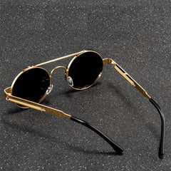Steampunk Vintage Round Sunglasses Spring Leg
