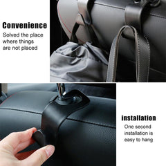 8PCS Car Seat Headrest Hook Carbon Fibre Auto Organizer Hanger