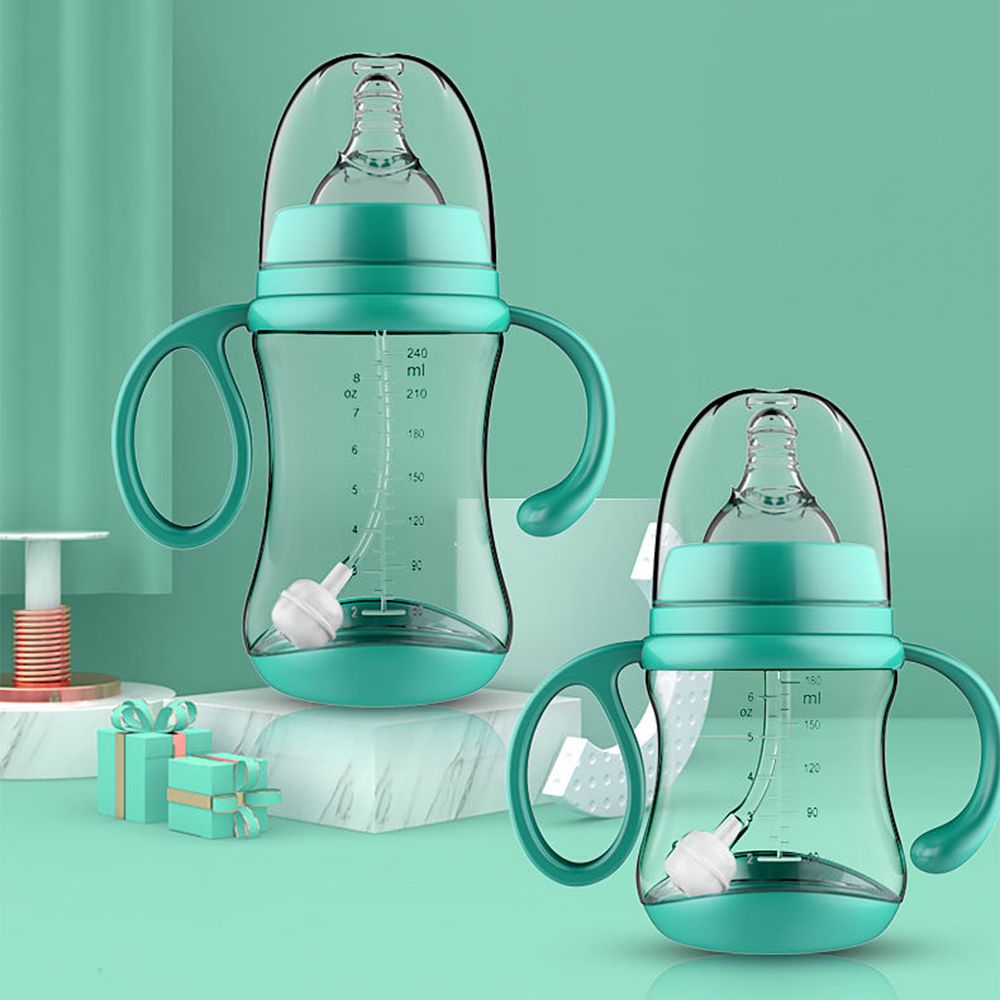 180-300ml Baby Bottle Grip Wide Caliber Infant Feeding Bottle