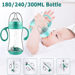 180-300ml Baby Bottle Grip Wide Caliber Infant Feeding Bottle