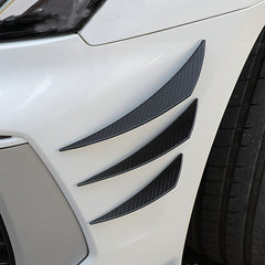 6pcs Car Bumper Strip Sticker Carbon Fiber Corner Guard Anti Scratch Decor