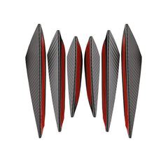 6pcs Car Bumper Strip Sticker Carbon Fiber Corner Guard Anti Scratch Decor