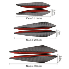 6pcs Car Bumper Strip Sticker Carbon Fiber Corner Guard Anti Scratch Decor