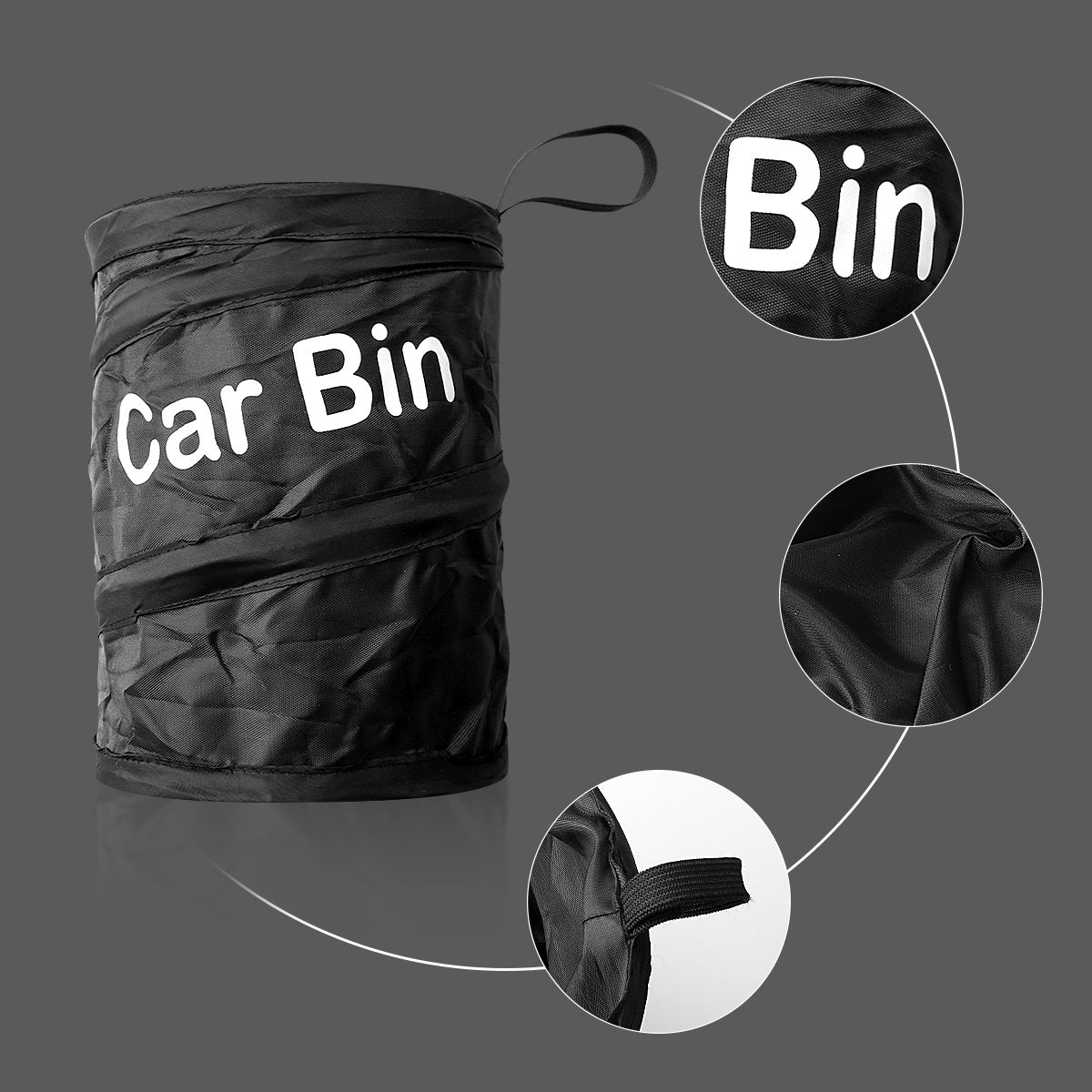 Collapsible Car Bin Portable Car Trash Can Waterproof Multifunctional Hanging