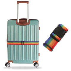 Adjustable Rainbow Pattern Bag Belt Nylon Luggage Strap Travel Accessories