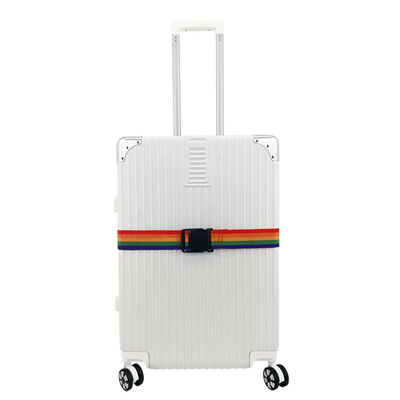 Adjustable Rainbow Pattern Bag Belt Nylon Luggage Strap Travel Accessories