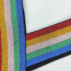 Men's Rainbow Glitter Body Chest Strap for Nightclub Dancing