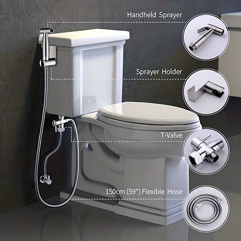 Stainless Steel Handheld Bidet Sprayer For Toilet Bathroom
