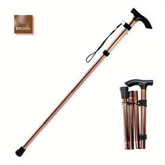 Collapsible Walking Stick Adjustable Folding Trekking Pole T Handles