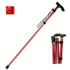 Collapsible Walking Stick Adjustable Folding Trekking Pole T Handles
