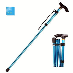 Collapsible Walking Stick Adjustable Folding Trekking Pole T Handles