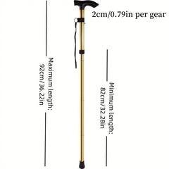Collapsible Walking Stick Adjustable Folding Trekking Pole T Handles