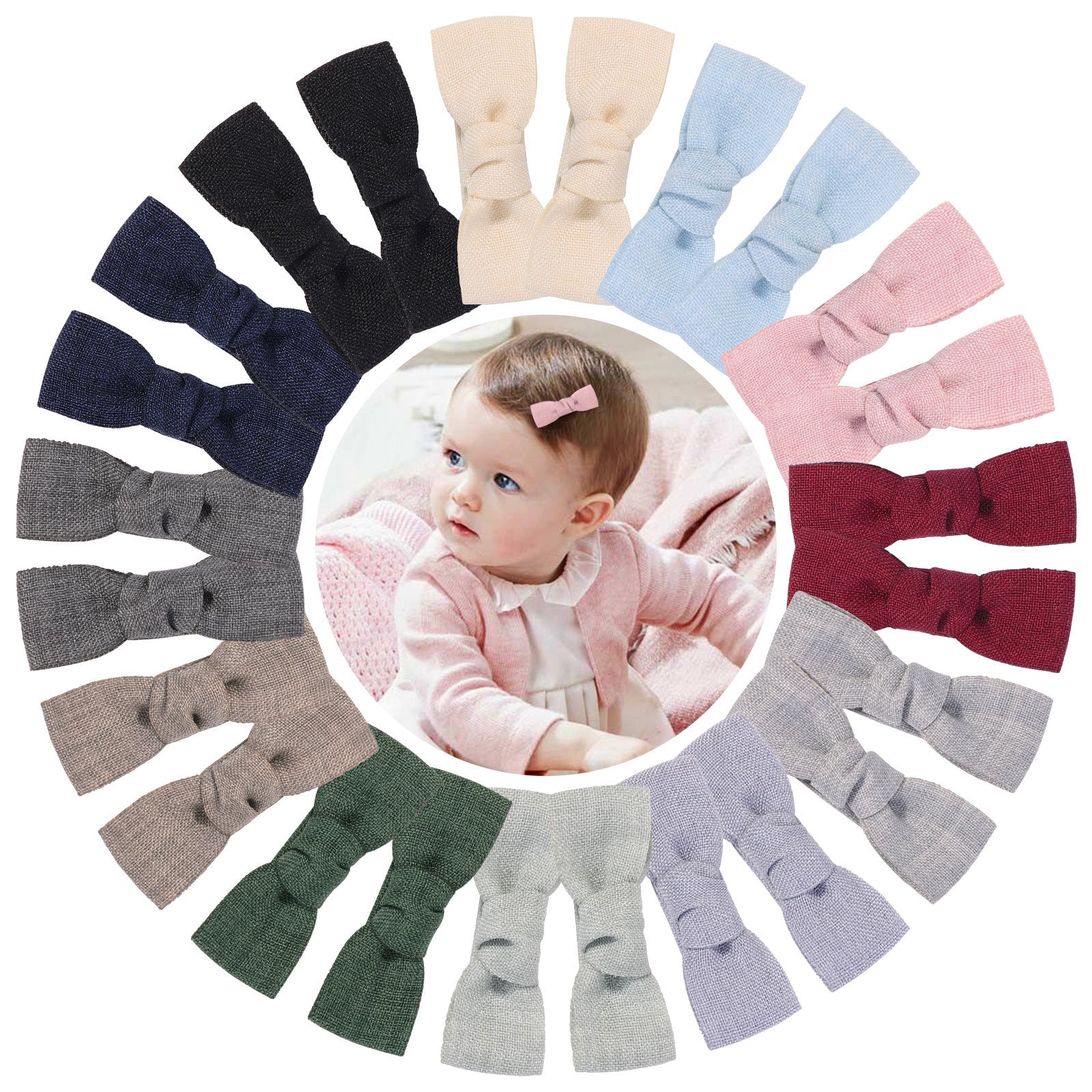 Bow Cloth Hair Clips Ponytail Buckle Hair Accessories For Baby Girls