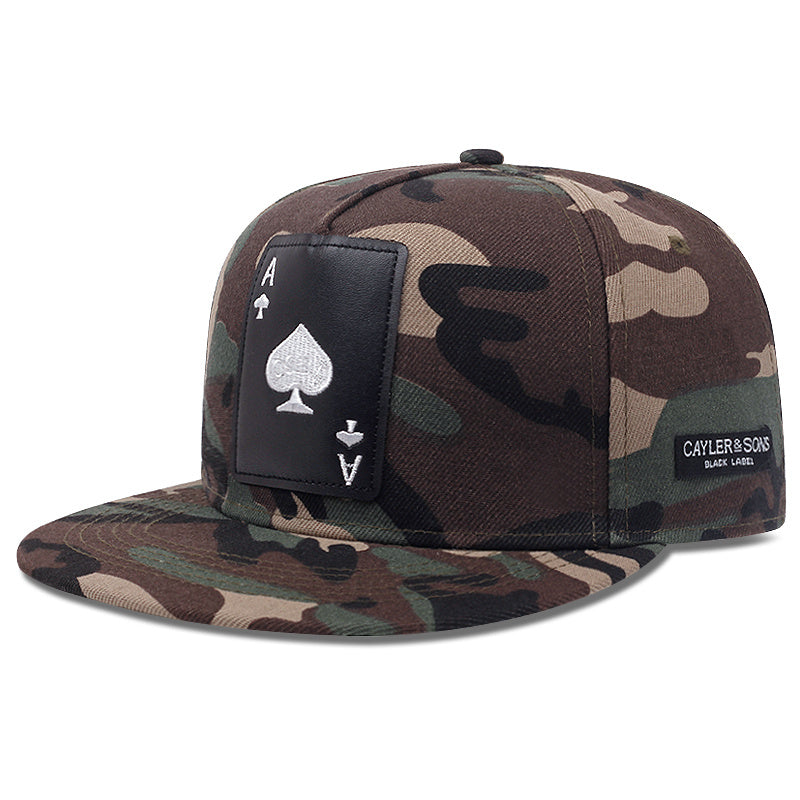 Poker Patch Camouflage Baseball Cap Snapback Hat Adjustable Golf Sun Hat