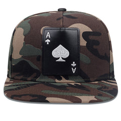 Poker Patch Camouflage Baseball Cap Snapback Hat Adjustable Golf Sun Hat