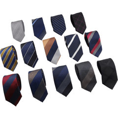 1200 Needles Silk Striped Print Slim Necktie