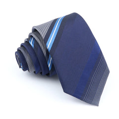 1200 Needles Silk Striped Print Slim Necktie
