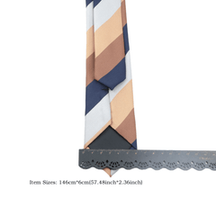 1200 Needles Silk Striped Print Slim Necktie