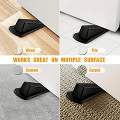 2pcs Rubber Door Stoppers Wedge Door Gaps Prevent Lock Outs Door Stoppers