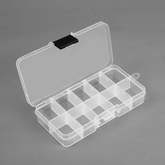 10-Slot Plastic Box Jewelry Storage Case Craft Organizer Bead Storage Bin