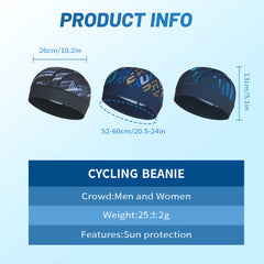 2pcs Cooling Sports Beanies Elastic Sunscreen Skull Cap for Women & Men
