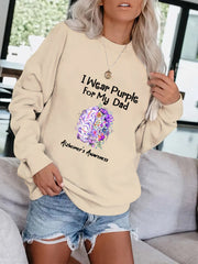 Graphic Print Pullover Sweatshirt for Women
