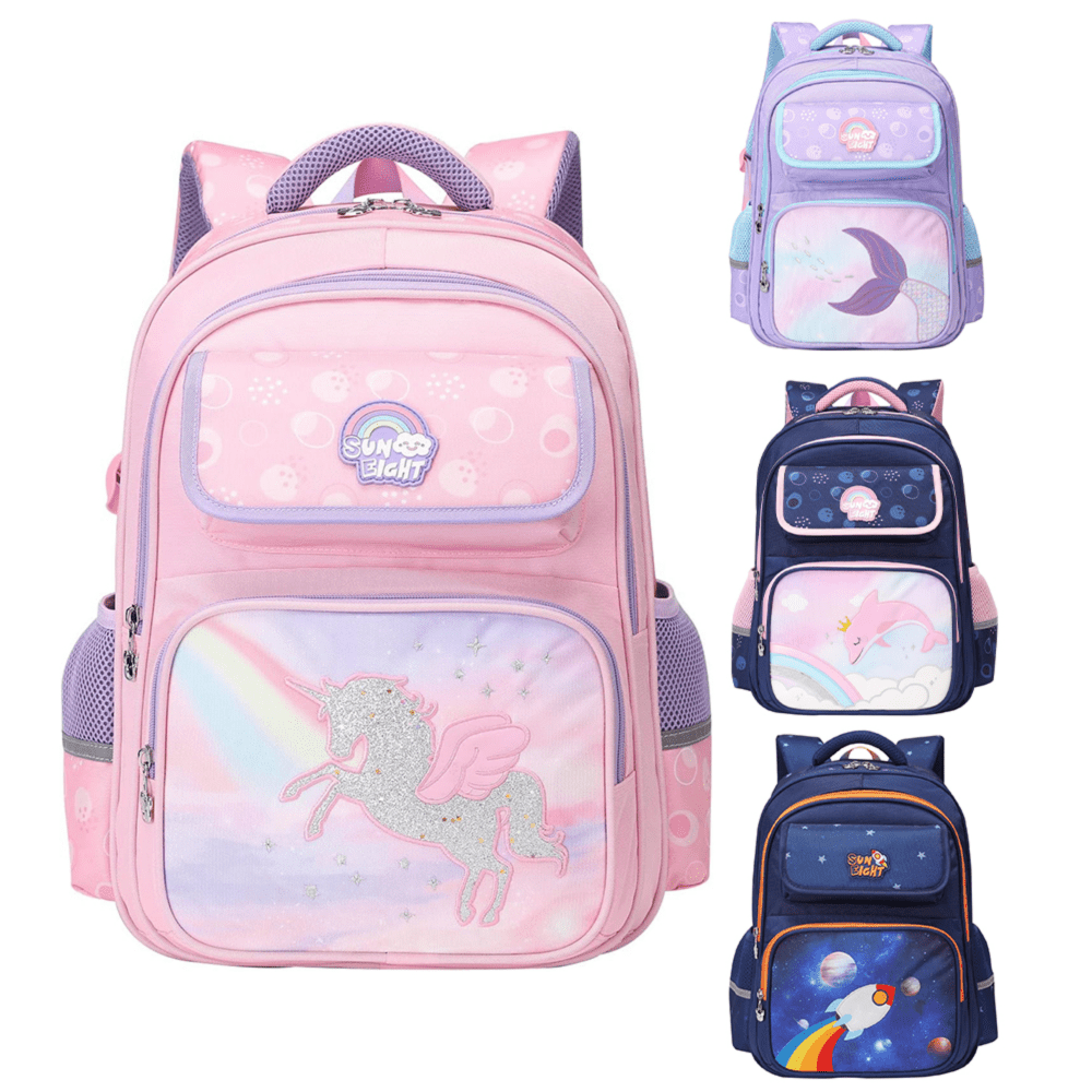 Kids School Backpack 40-64 cm with Reflective Strap