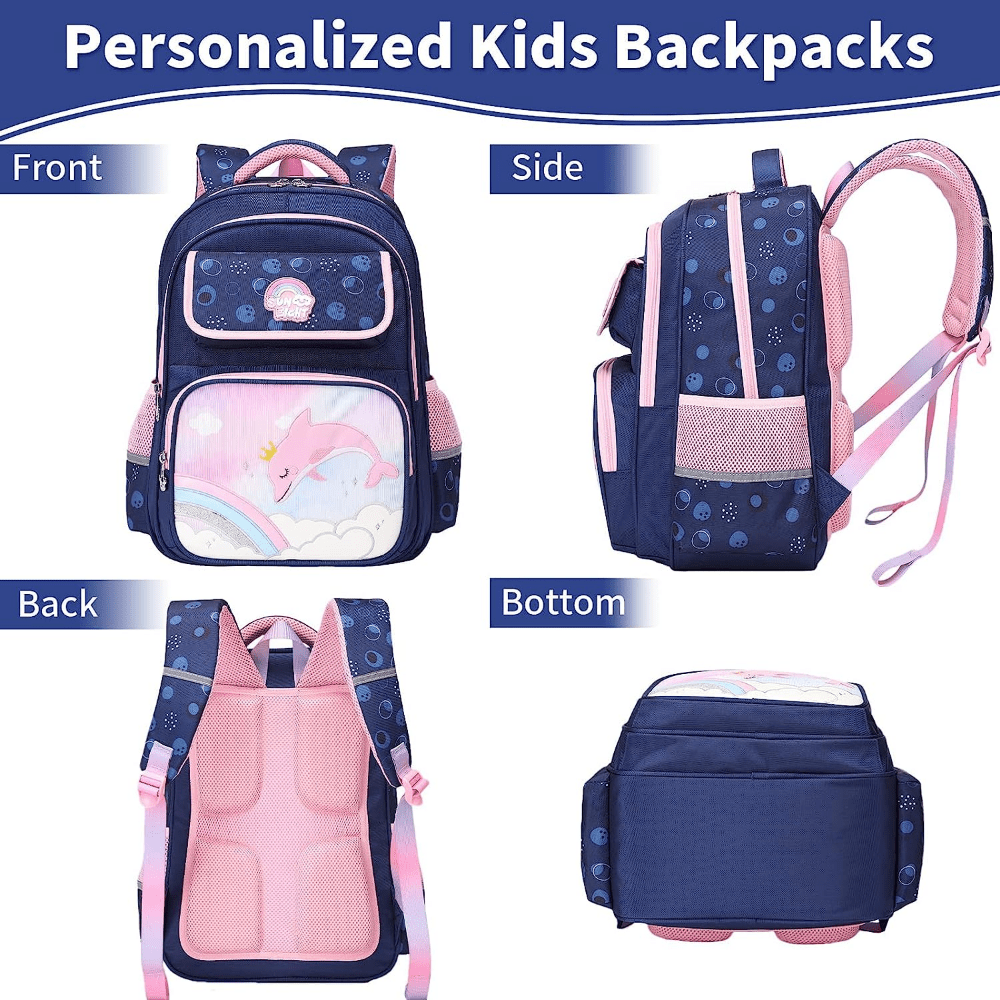 Kids School Backpack 40-64 cm with Reflective Strap
