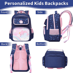 Kids School Backpack 40-64 cm with Reflective Strap