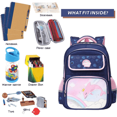 Kids School Backpack 40-64 cm with Reflective Strap